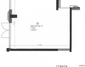 Spatiu comercial open-space 65mp, imobil nou str Soporului